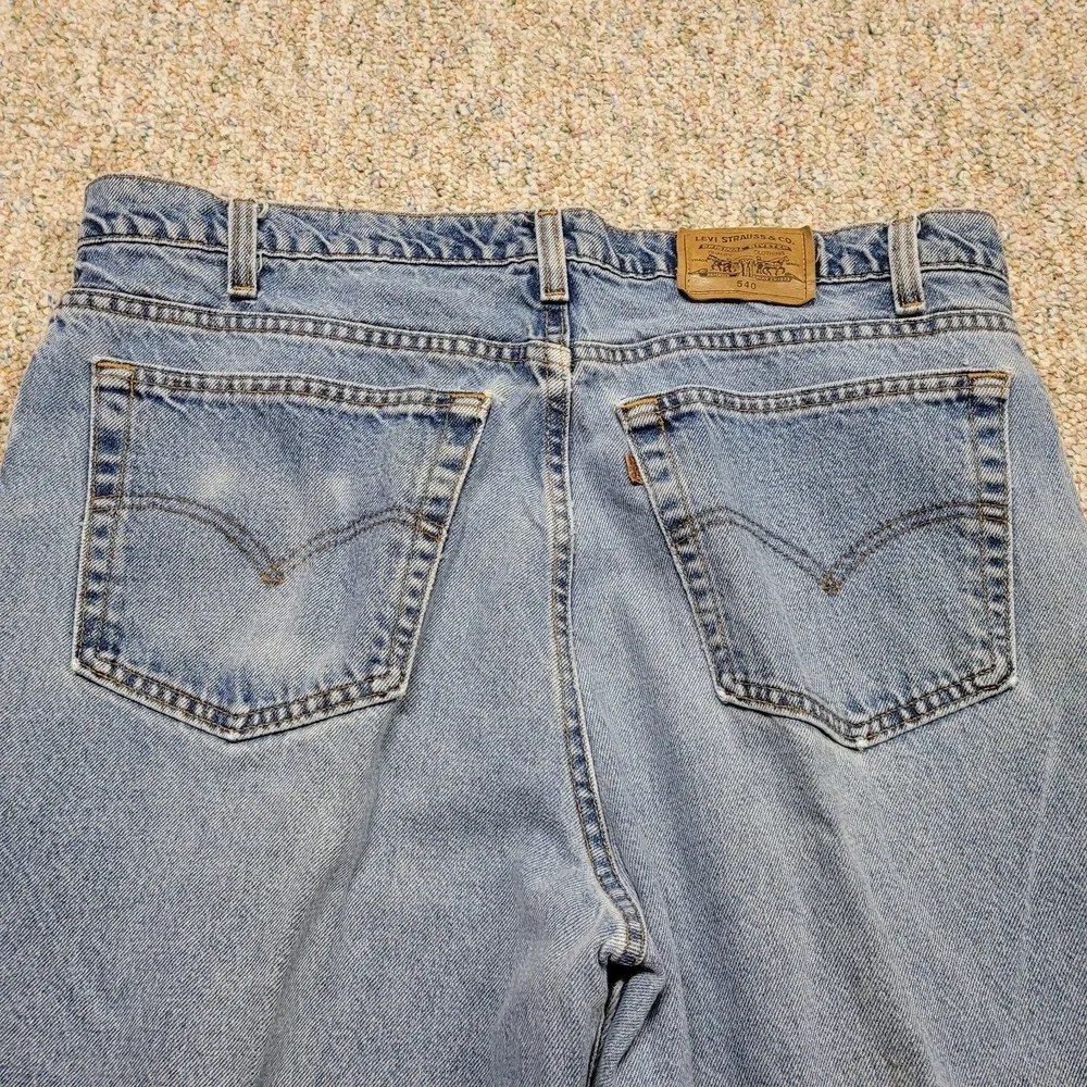 Vintage Levis 540 Jeans Mens 36x29‎ Relaxed Fit Leather Tab Denim USA Distressed